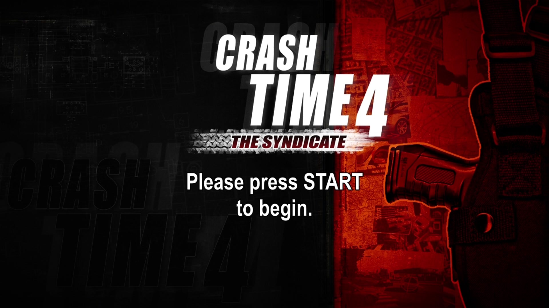 Crash Time 4: The Syndicate title screen for Xbox 360